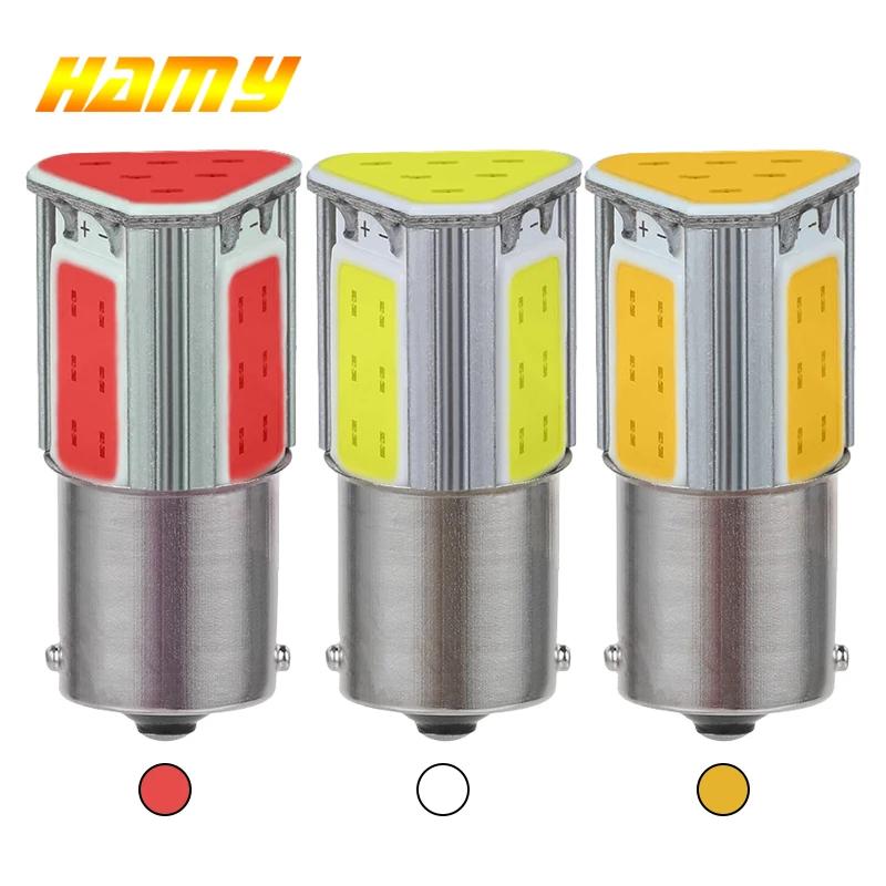 2 PCS P21W BA15S 1156 BAY15D 1157 LED  12V COB 7000K  12V ڵ   극ũ      